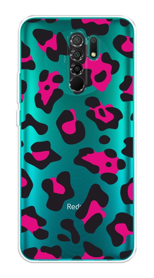 

Чехол на Xiaomi Redmi 9 "Pink cow spots", Черный;розовый, 38350-1