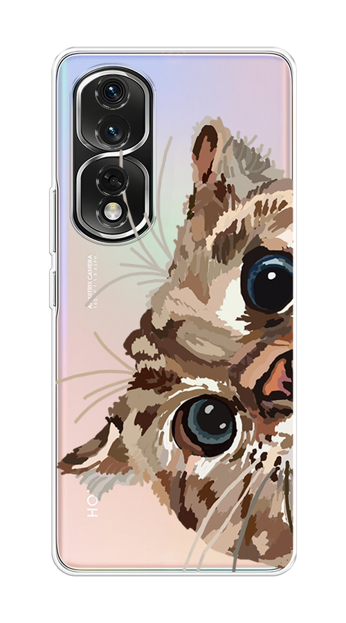

Чехол на Honor 80 Pro "Любопытный кот", Коричневый;синий;черный, 6120450-1
