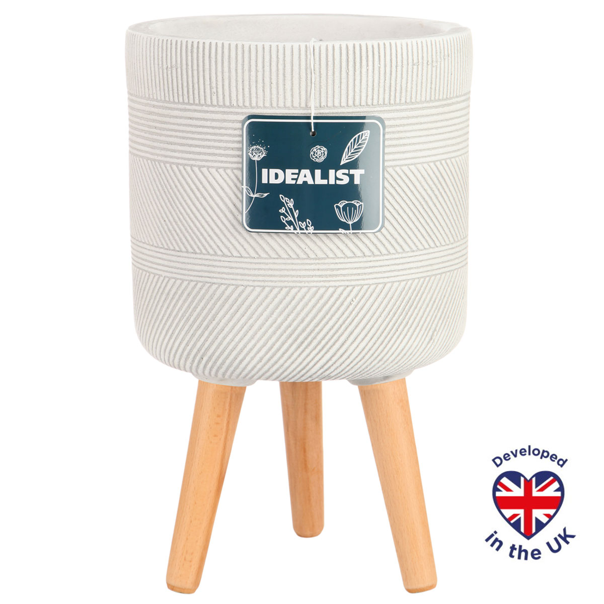 Цветочное кашпо Idealist Lite Страйп круглое с подставкой WSTRIP37-AW 65 л 1 шт.