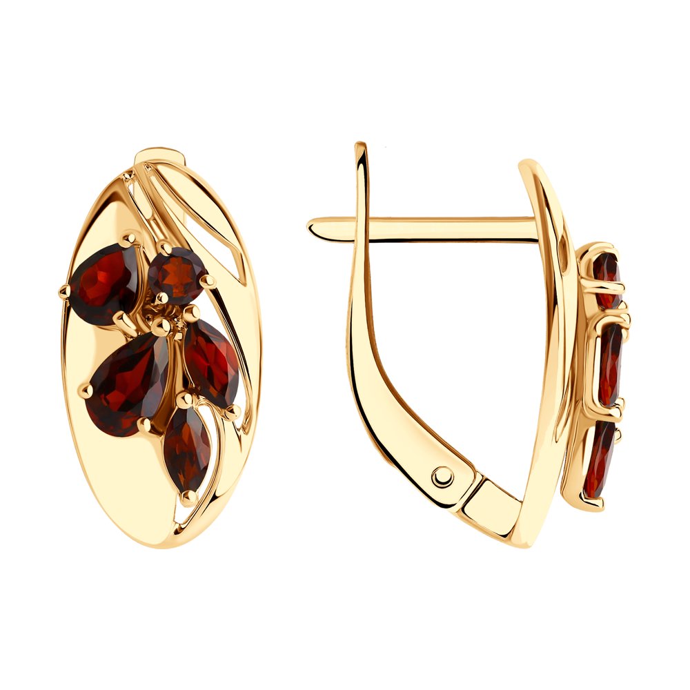 

Серьги женские из золота SOKOLOV 37727532, гранат, 37727532