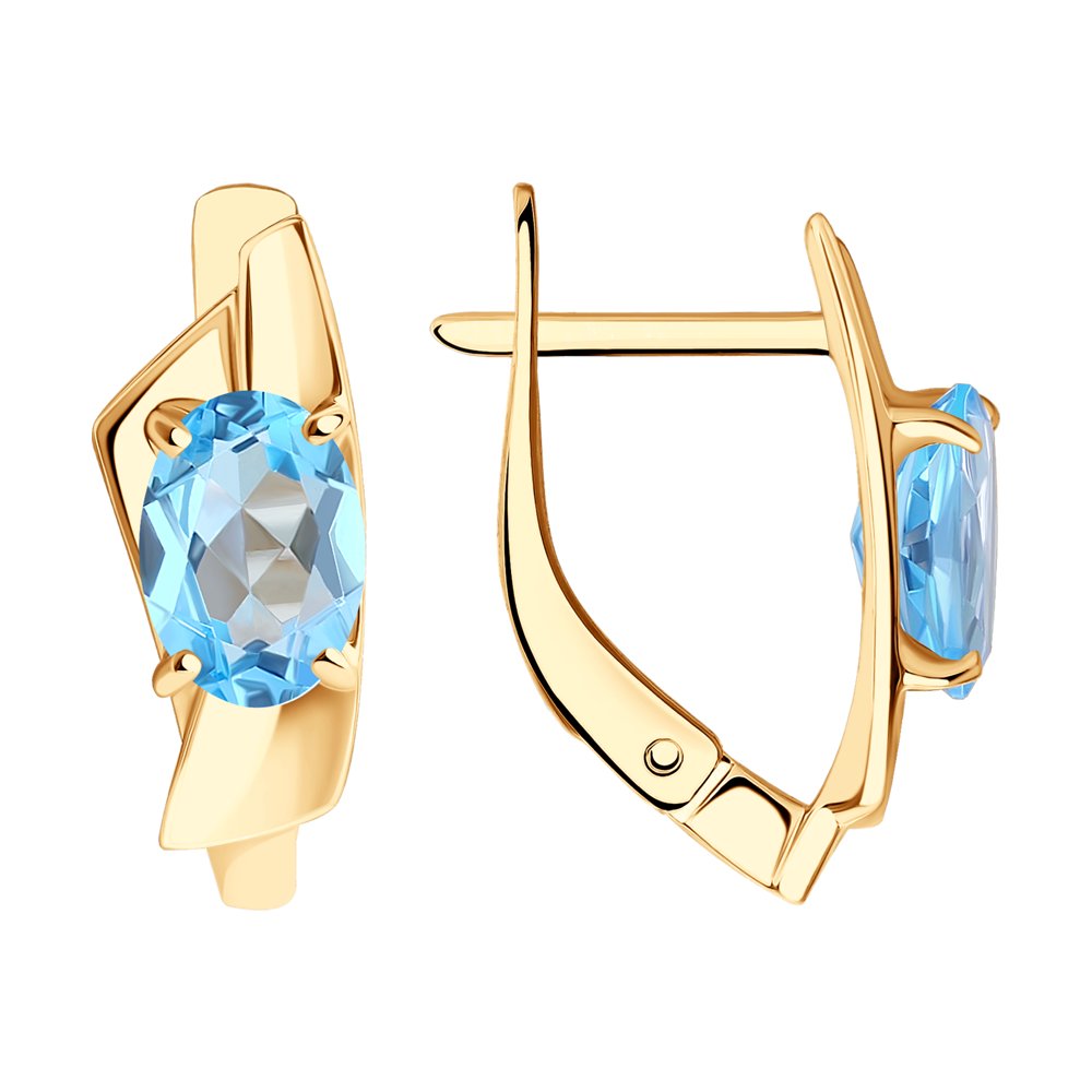 

Серьги женские из золота SOKOLOV 37727446, топаз