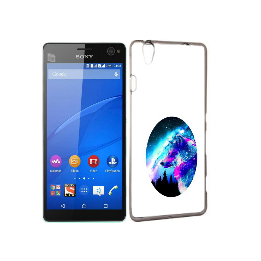 

Чехол MyPads Tocco для Sony Xperia C4 голубой волк, Прозрачный, Tocco