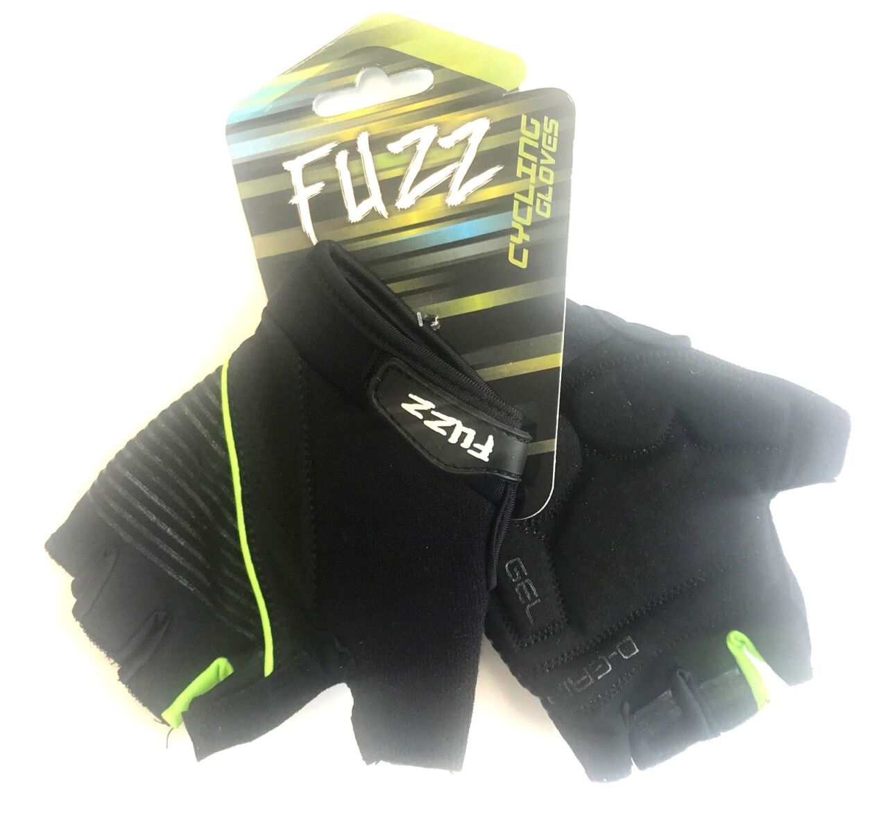 Fuzz Перчатки Fuzz Gel Comfort M, чёрный, зеленый