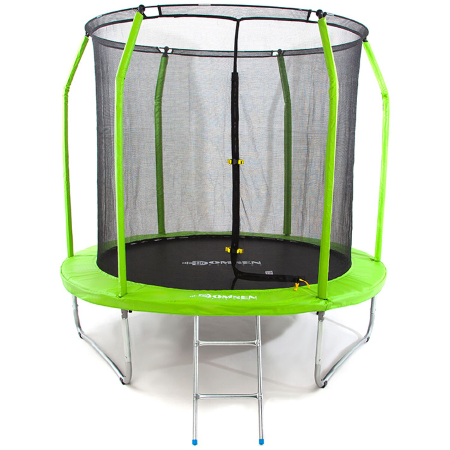 Батут Domsen Fitness Gravity с сеткой и лестницей 366 см, green