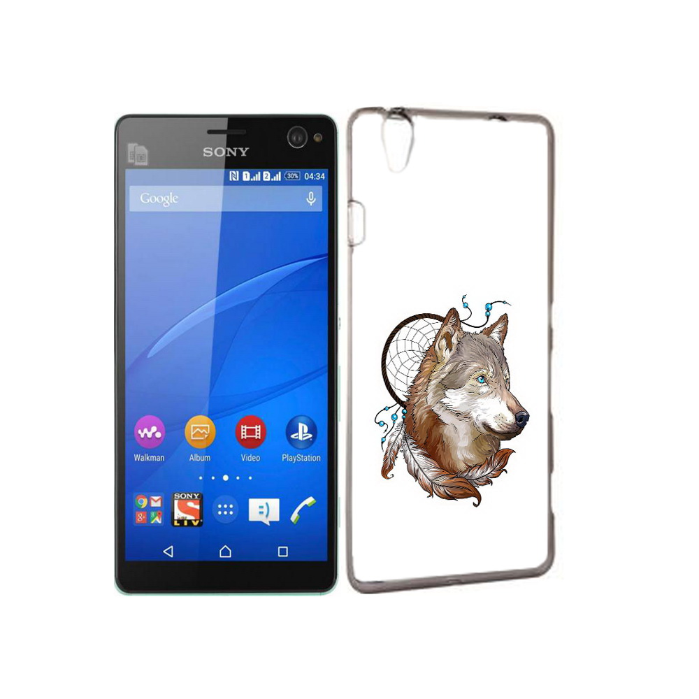 

Чехол MyPads Tocco для Sony Xperia C4 волк и ловец снов, Прозрачный, Tocco