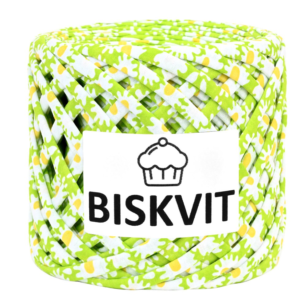 Трикотажная пряжа Biskvit Ромашка, 100% хлопок, 330гр, 100м