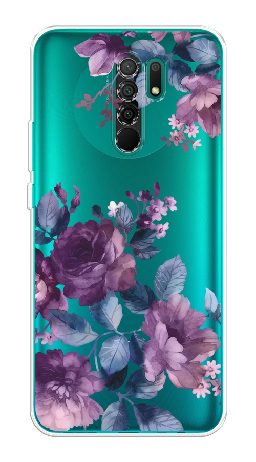 

Чехол на Xiaomi Redmi 9 "Purple Blossoms", Синий;фиолетовый, 38350-1