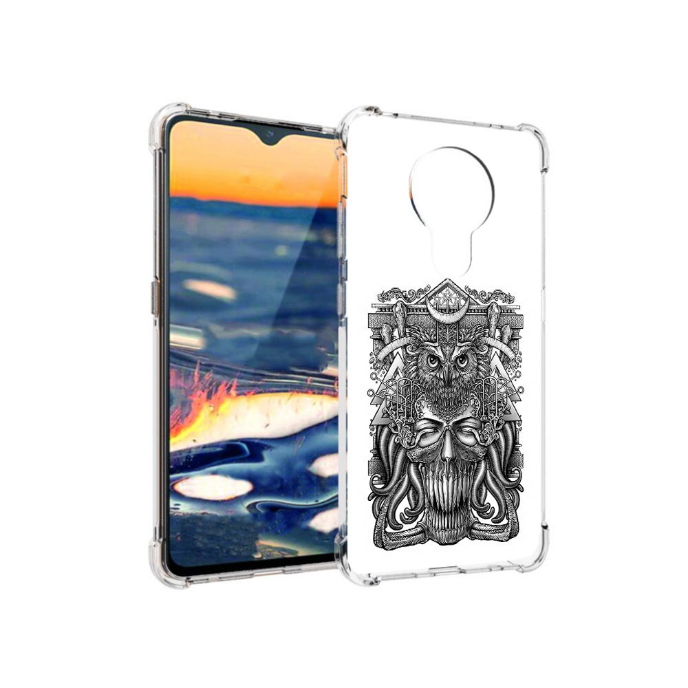

Чехол MyPads Tocco для Nokia 5.3 зубастая сова (PT227052.106.369), Прозрачный, Tocco