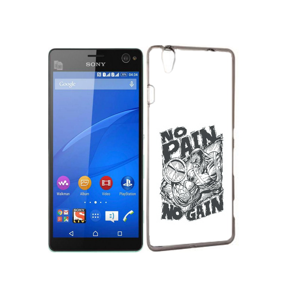 

Чехол MyPads Tocco для Sony Xperia C4 бодибилдинг тяжелая работа, Прозрачный, Tocco