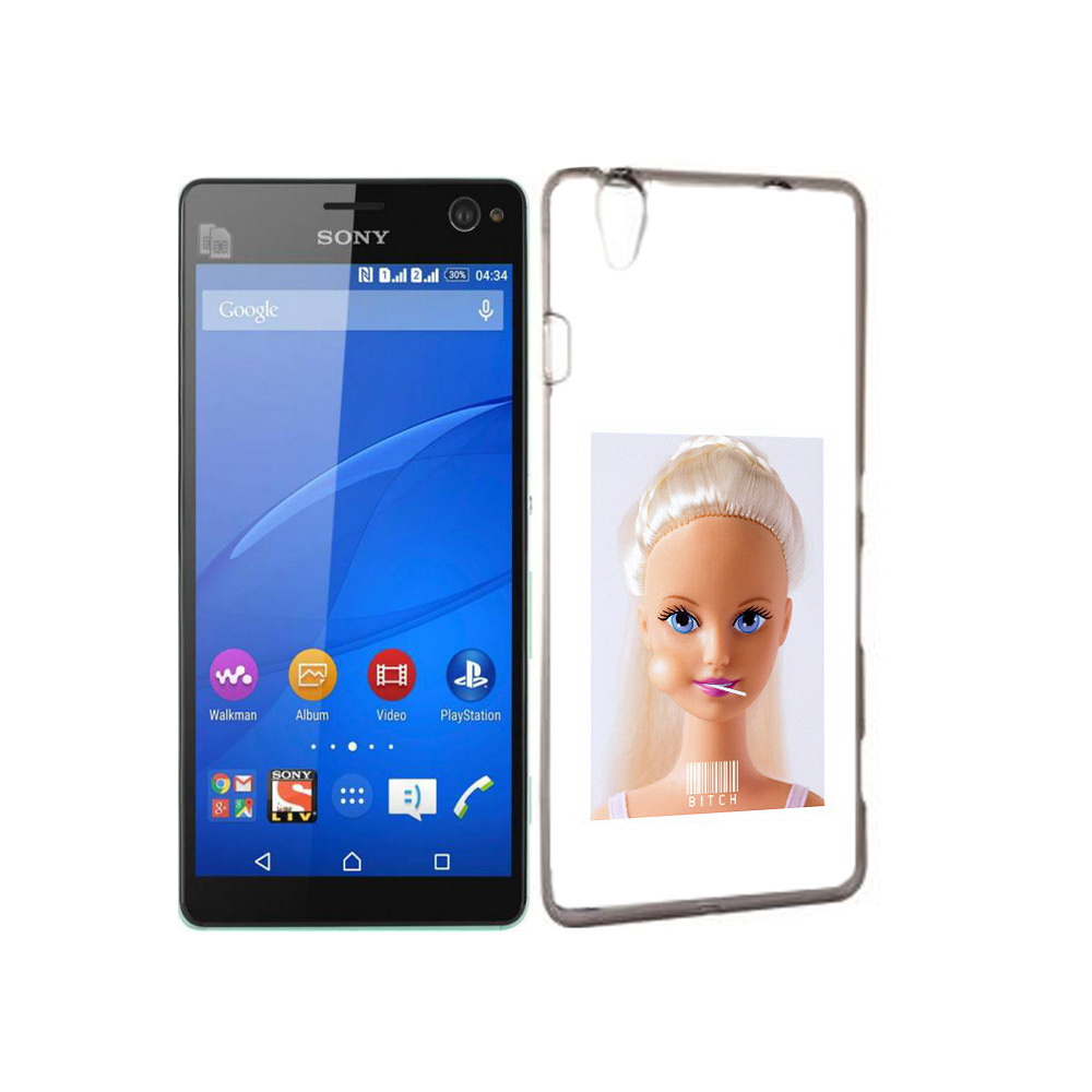 

Чехол MyPads Tocco для Sony Xperia C4 барби, Прозрачный, Tocco