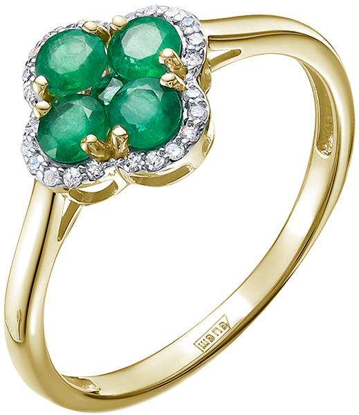 

Кольцо из желтого золота с бриллиантом р. 18,5 Vesna jewelry 11434-351-14-00, 11434-351-14-00