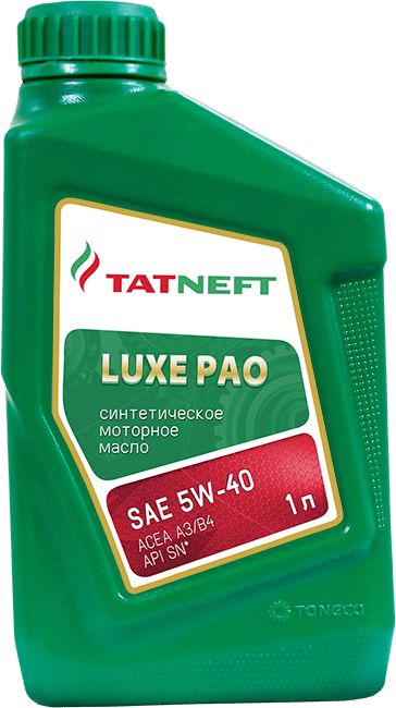 Моторное масло TATNEFT синтетическое LUXE PAO SAE 5W40 1л