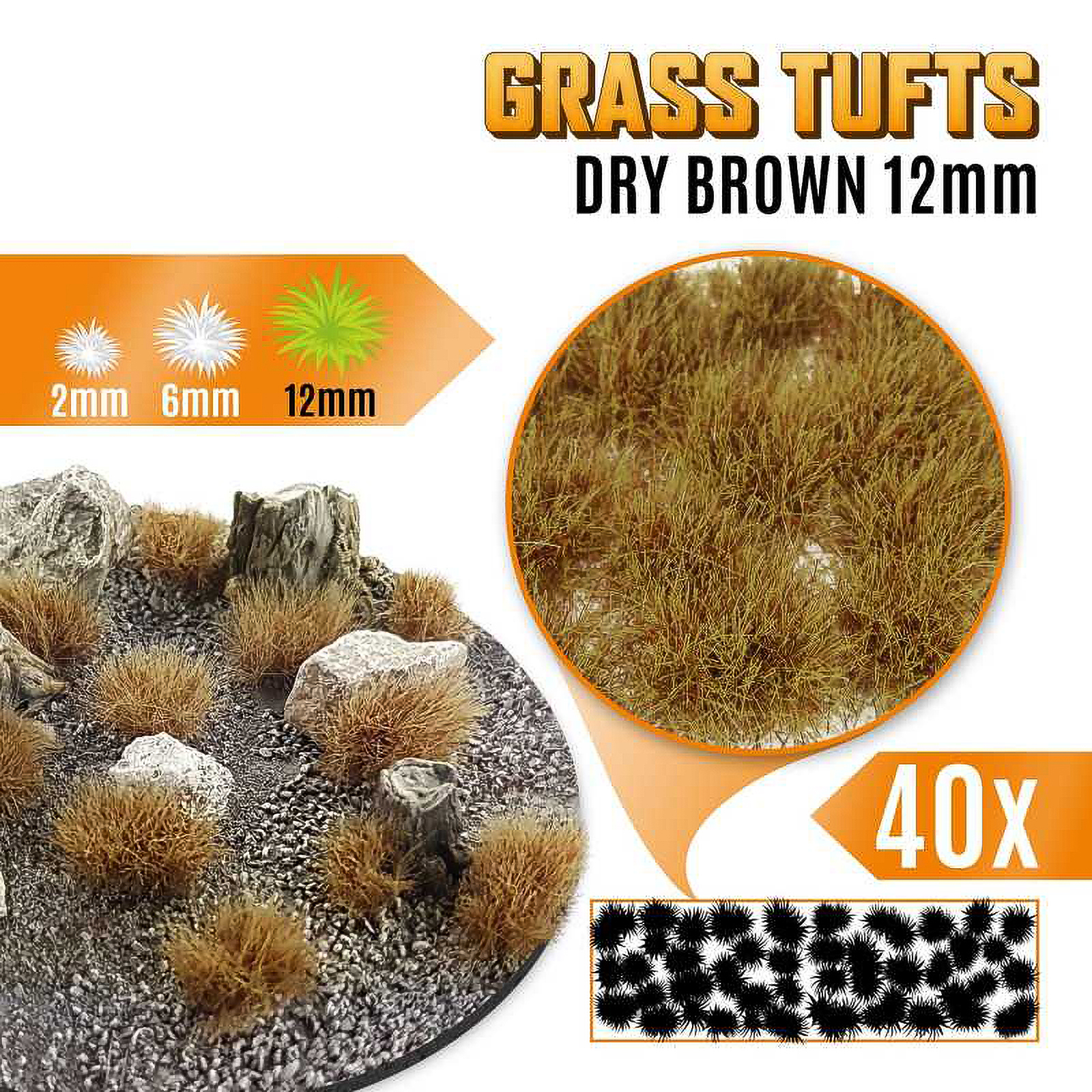 

Пучки травы для моделирования Green Stuff World Grass Tufts 12 mm Dry Brown, Grass Tufts