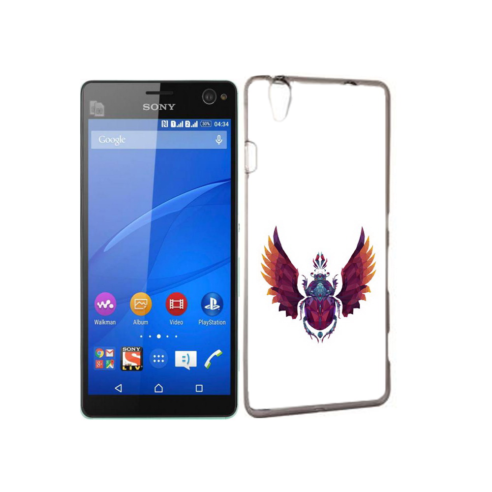 

Чехол MyPads Tocco для Sony Xperia C4 алмазный скоробей, Прозрачный, Tocco