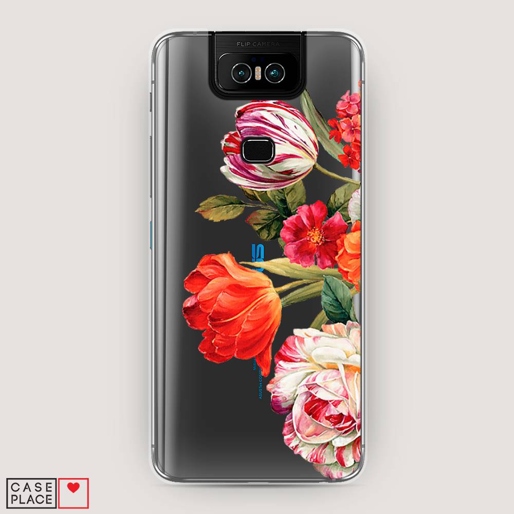 фото Чехол awog "весенний букет" для asus zenfone 6 zs630kl