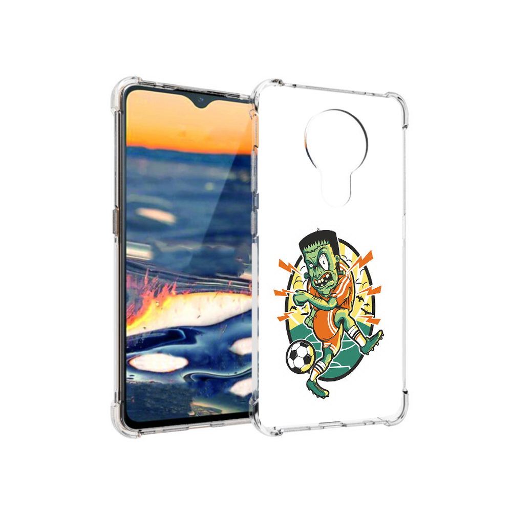

Чехол MyPads Tocco для Nokia 5.3 зомби футболист (PT227052.106.368), Прозрачный, Tocco