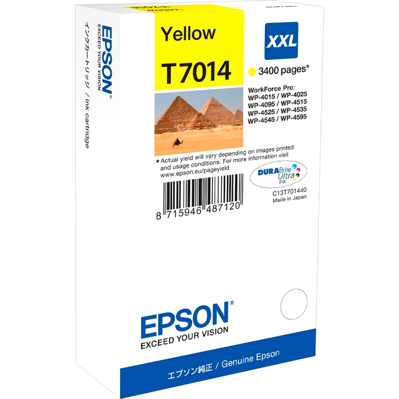 

Картридж Epson T7014 (C13T70144010), желтый, T7014
