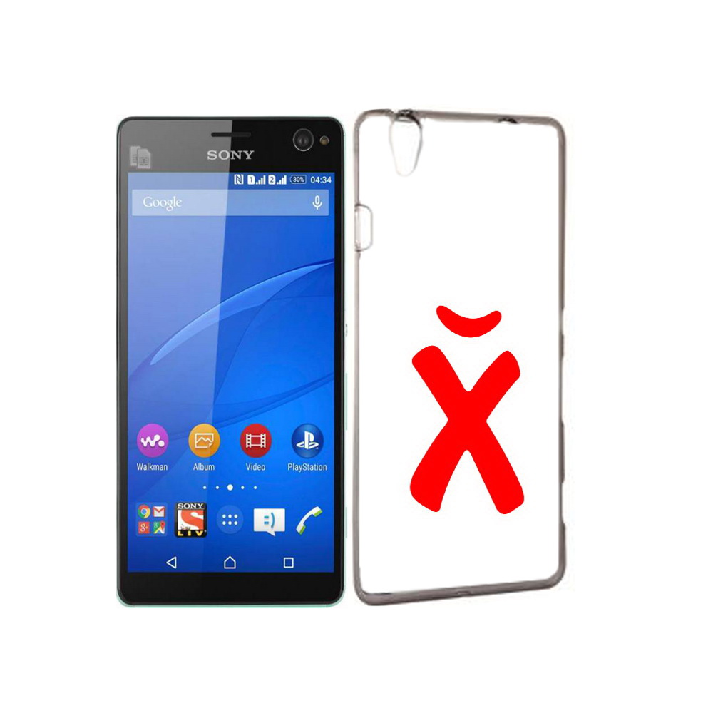 

Чехол MyPads Tocco для Sony Xperia C4 абстракция буква х, Прозрачный, Tocco