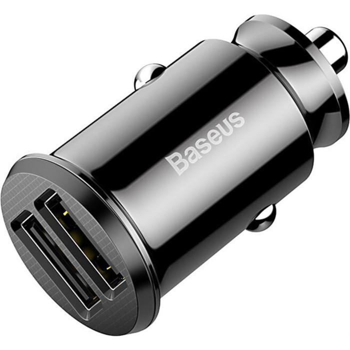 Автомобильное зарядное устройство Baseus, 2USB, 3.1 А, чёрное