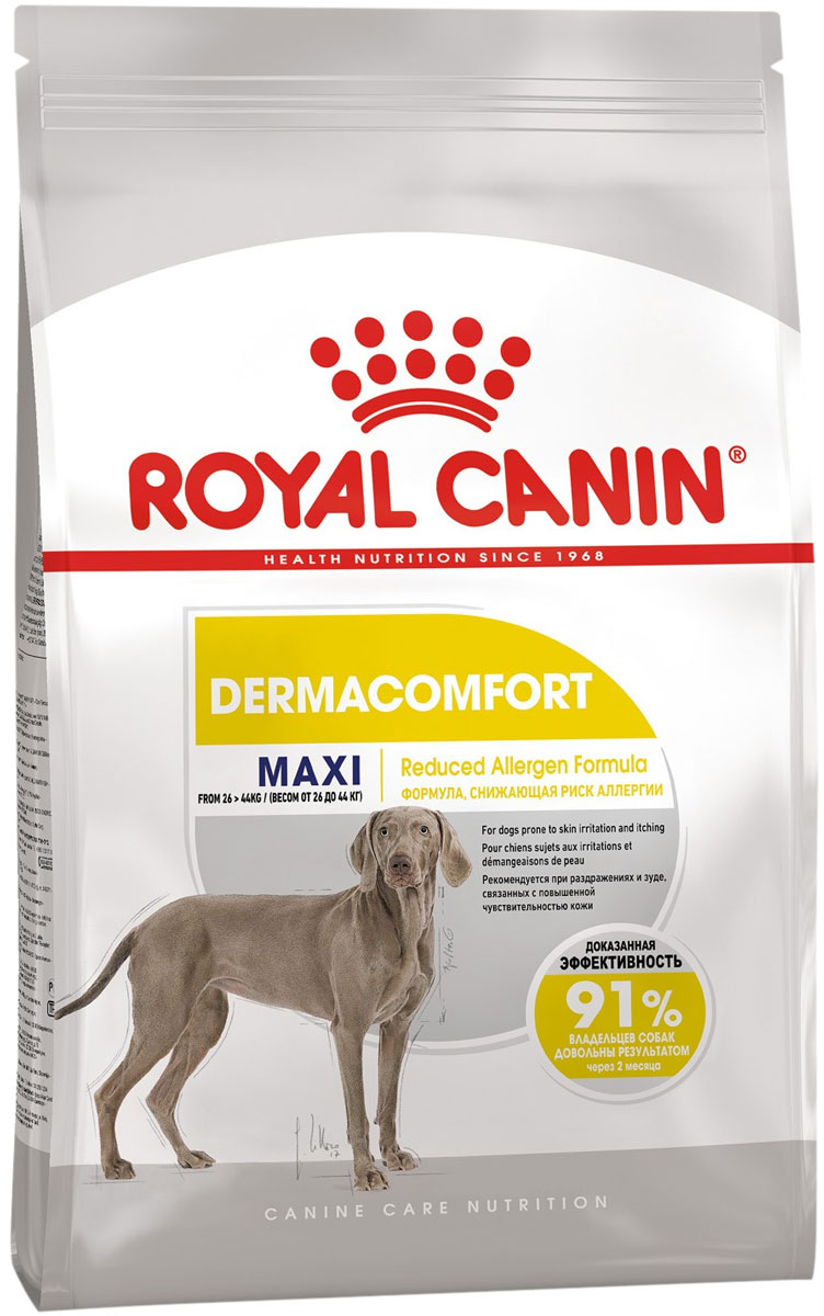 фото Сухой корм для собак royal canin dermacomfort maxi adult, мясо, 3кг