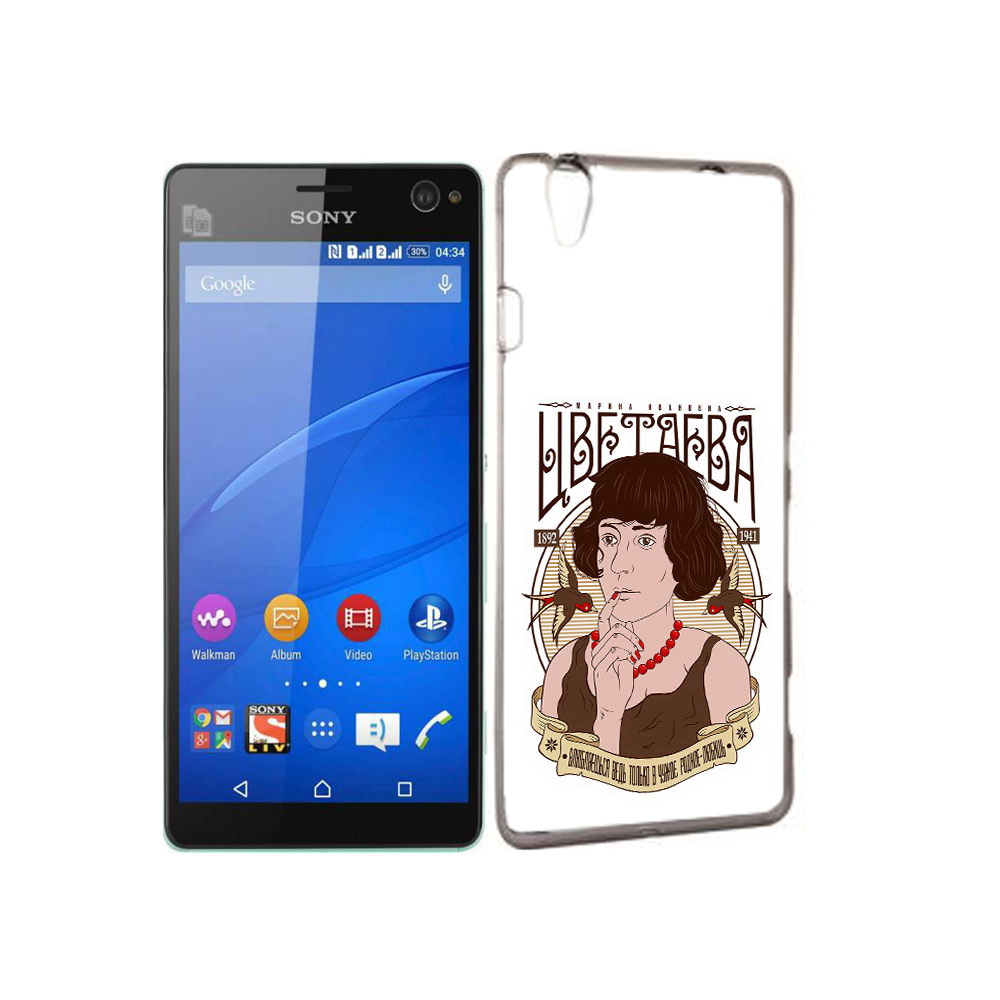 

Чехол MyPads Tocco для Sony Xperia C4 Цветаева, Прозрачный, Tocco