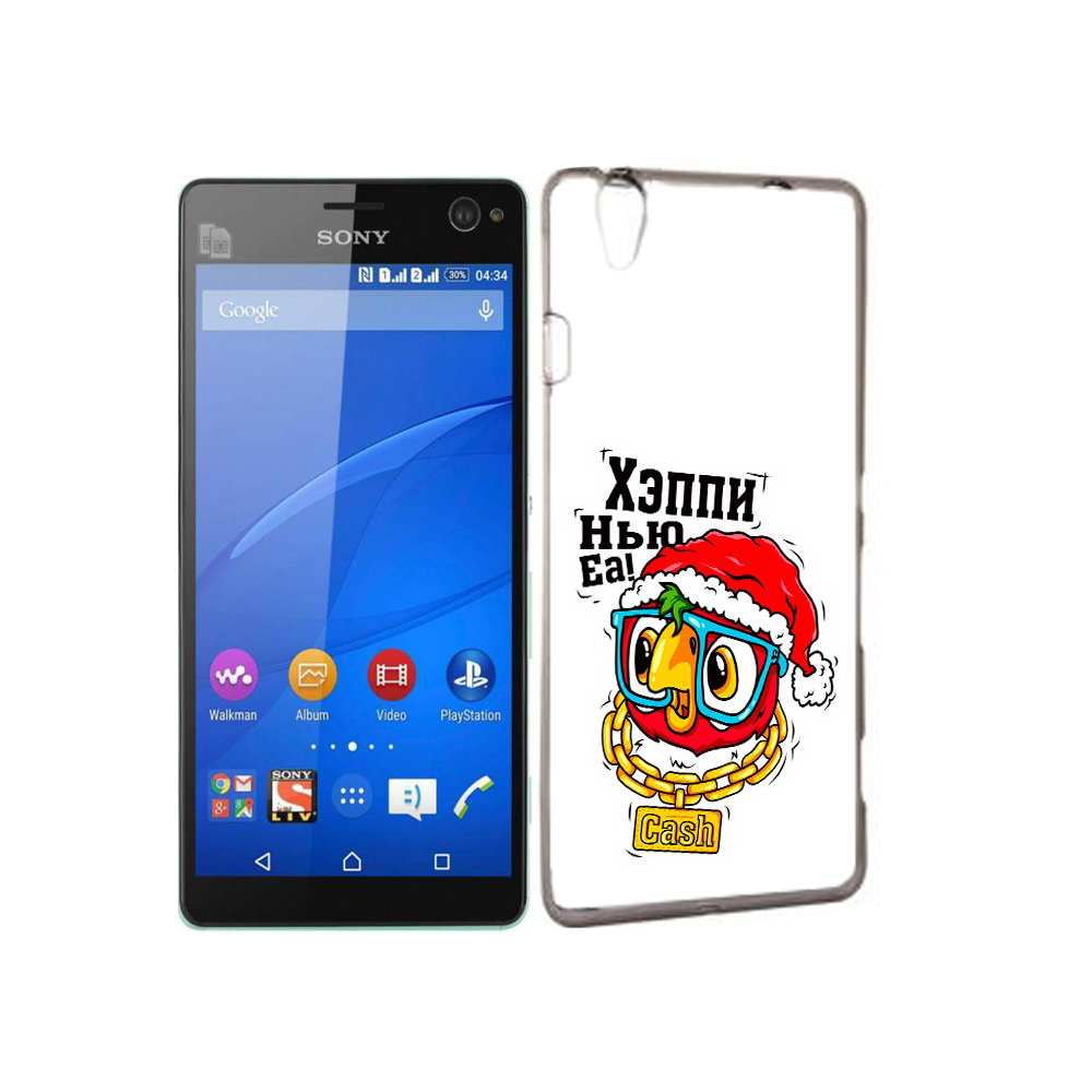 

Чехол MyPads Tocco для Sony Xperia C4 Хэппи нью еа, Прозрачный, Tocco