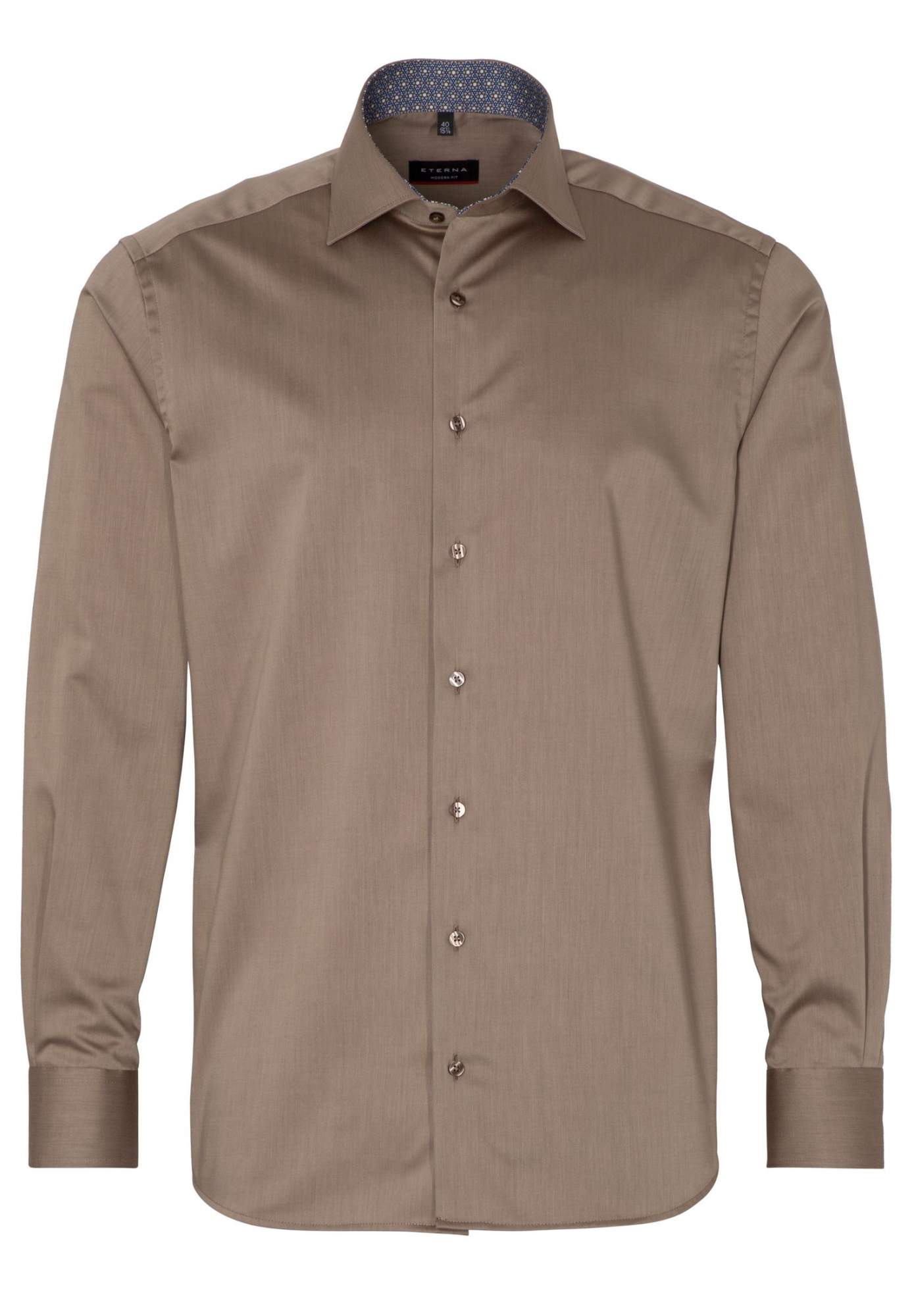 Рубашка мужская ETERNA 3368-24-X14K коричневая 41