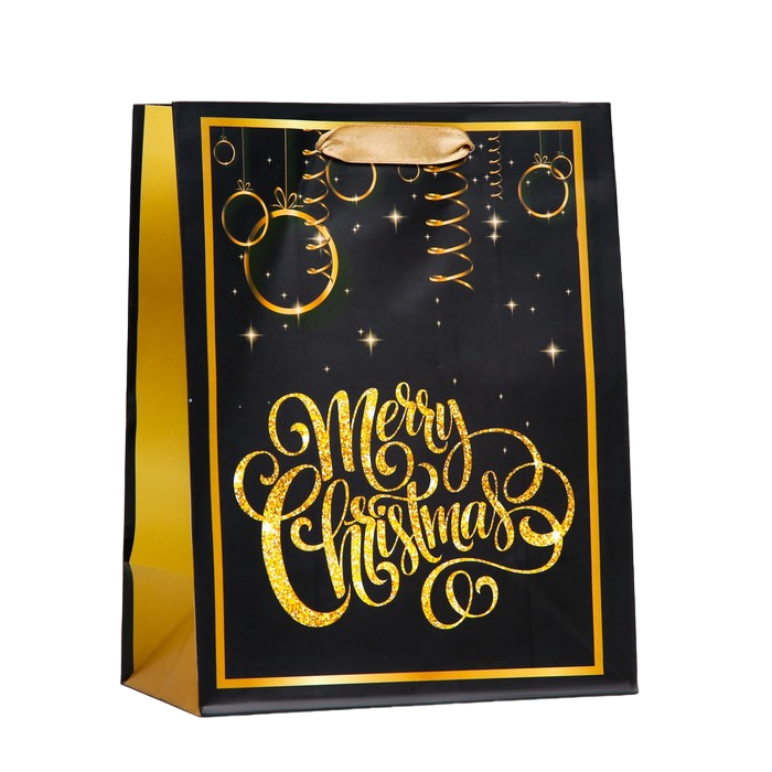 

Пакет ламинированный Merry Christmas 18х23х10, Разноцветный