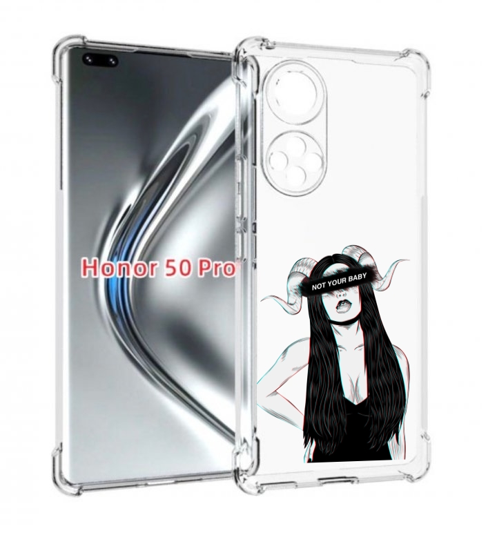 

Чехол бампер MyPads not-your для Honor 50 Pro/Nova 9 Pro, Прозрачный, Tocco