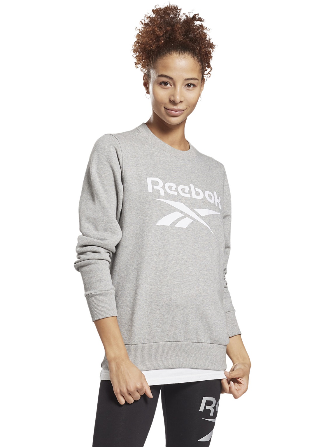 

Свитшот женский Reebok GQ9497 серый 2XS, GQ9497