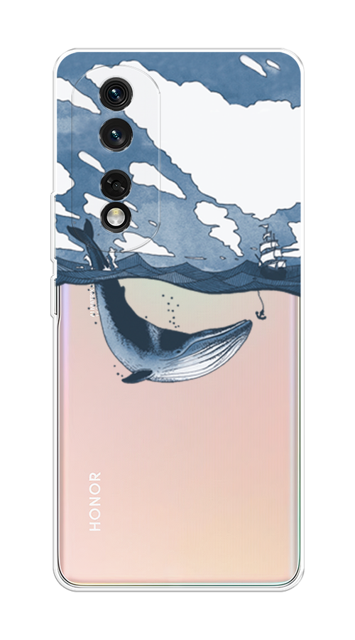 

Чехол на Honor 80 Pro "Большой кит", Синий, 6120450-1