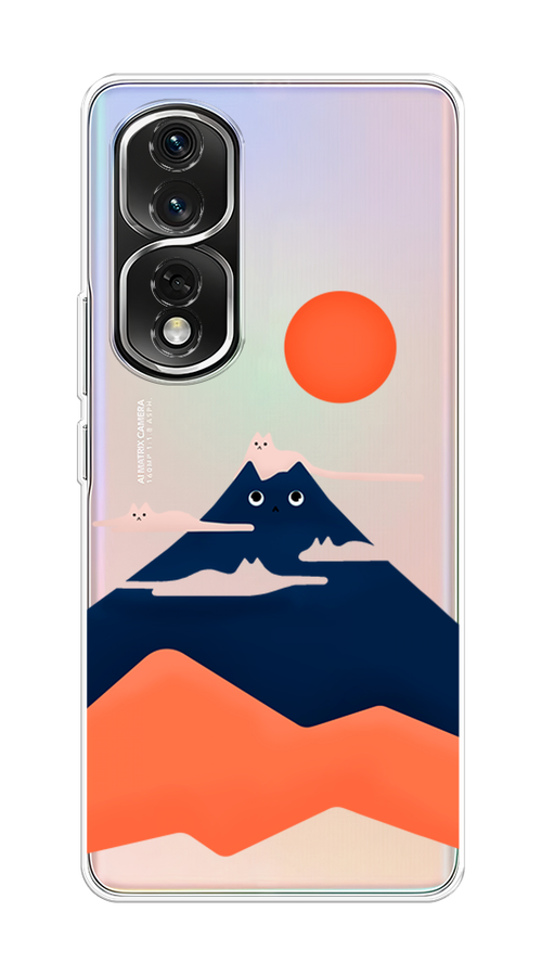 

Чехол на Honor 80 Pro "Кот-гора", Черный;оранжевый, 6120450-4