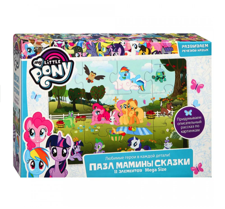 

Пазл My Little Pony с историей Пикник (11 деталей)