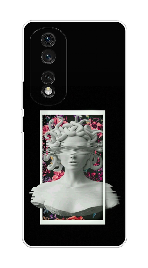 

Чехол на Honor 80 Pro "Web Punk Медуза Горгона", Черный;серый, 6120450-6