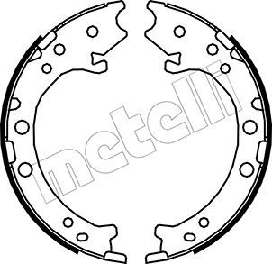 Тормозные колодки METELLI стояночного тормоза 530162