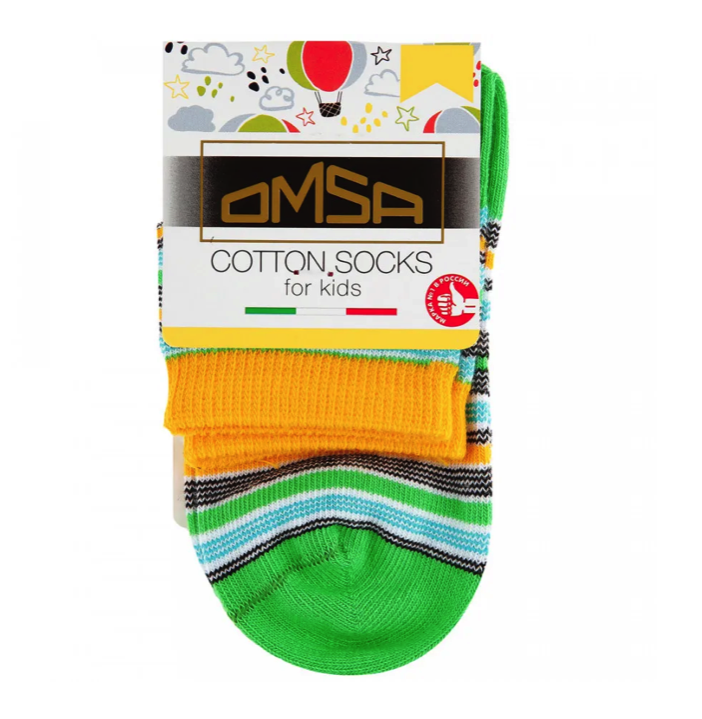 

Носки детские OMSA kids Calzino 21Р12 в полоску Erba размер 23-26, Зеленый, Calzino 21Р12