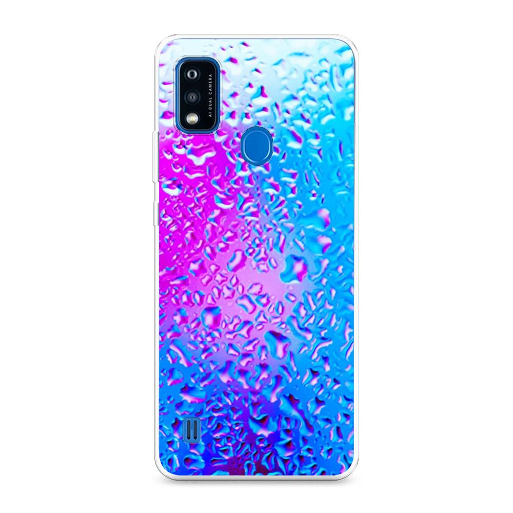 

Чехол на ZTE Blade A51 "Капли на стекле", Голубой;розовый, 134550-3