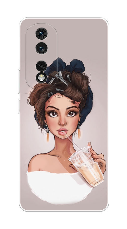 

Чехол на Honor 80 Pro "Девушка с фраппе", Серый, 6120450-6