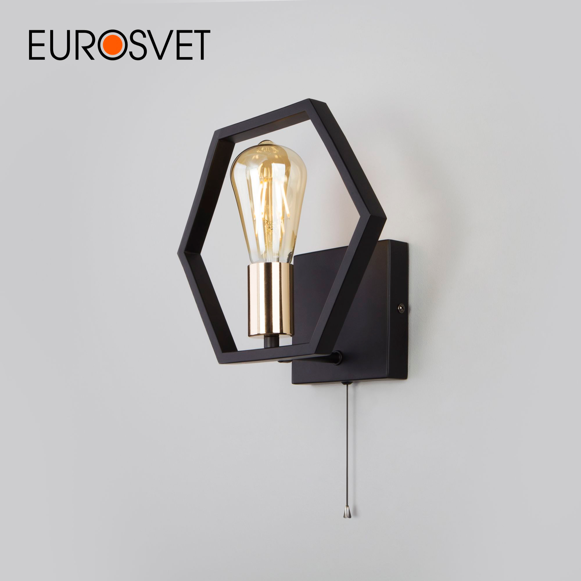 

Бра настенное с выключателем Eurosvet Arnia 70117/1 Е27 черный