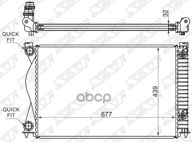 

Радиатор Audi A6/S6 2.0t/2.0td 04- Sat арт. AD0006-04