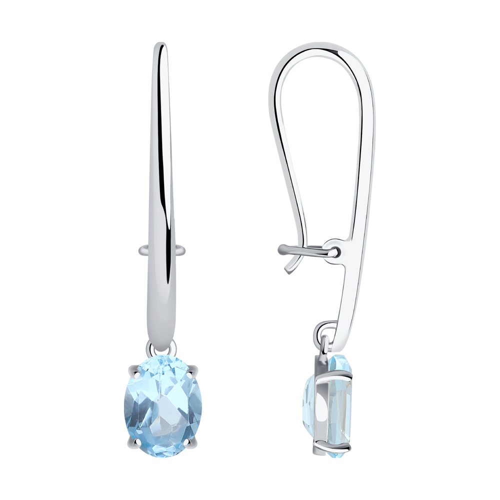 

Серьги женские из золота SOKOLOV 727666, топаз, 727666