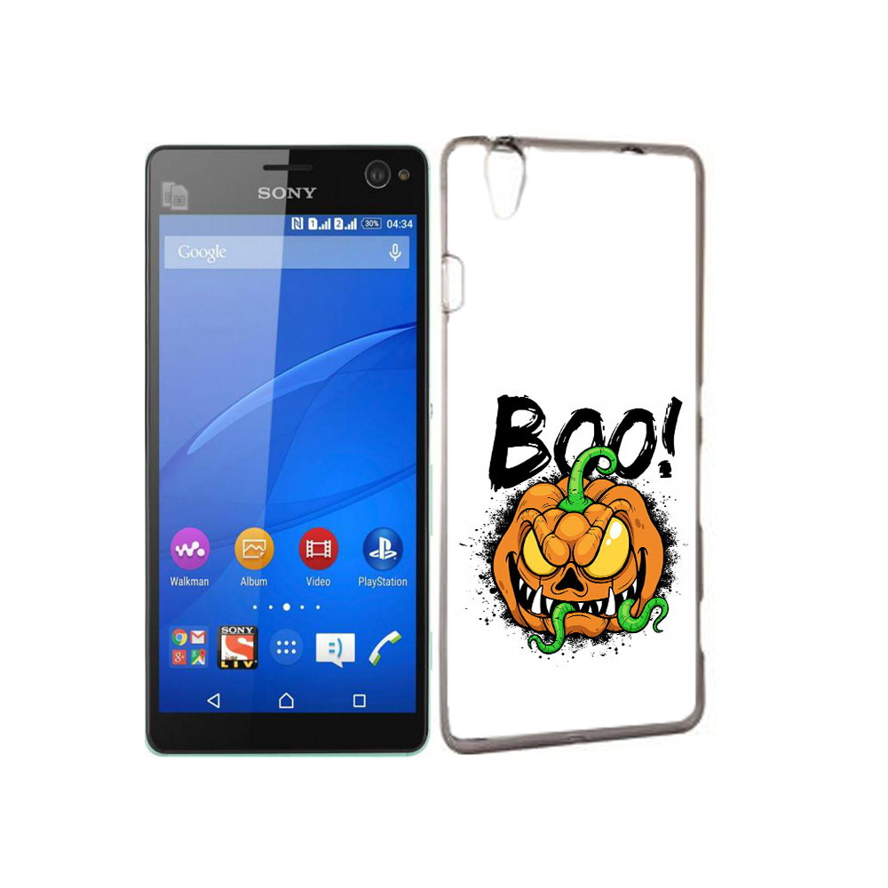 

Чехол MyPads Tocco для Sony Xperia C4 Хэллоуин бу, Прозрачный, Tocco