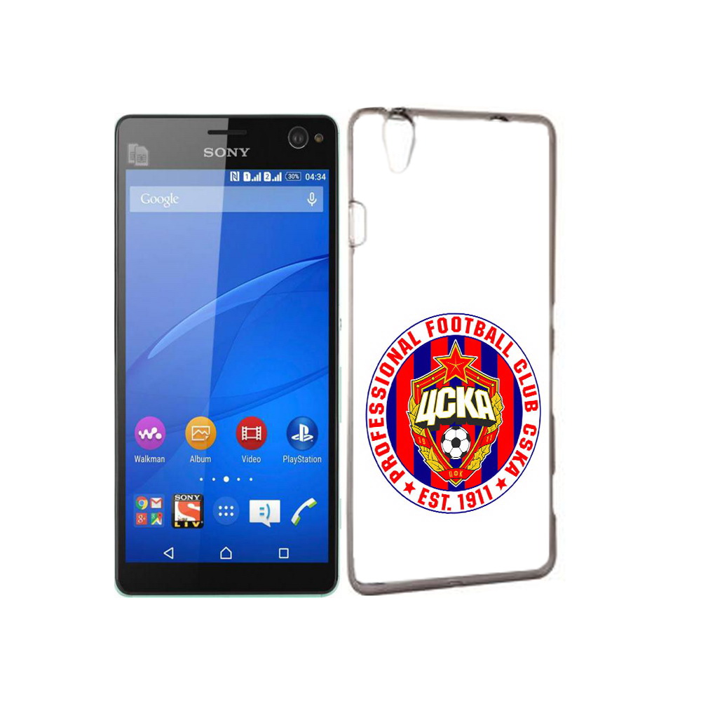 

Чехол MyPads Tocco для Sony Xperia C4 ФК ЦСК логотип, Прозрачный, Tocco