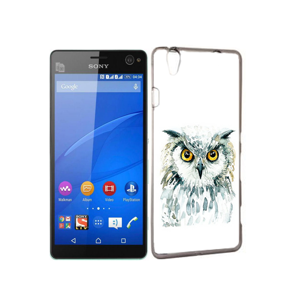 

Чехол MyPads Tocco для Sony Xperia C4 Серьезная сова, Прозрачный, Tocco