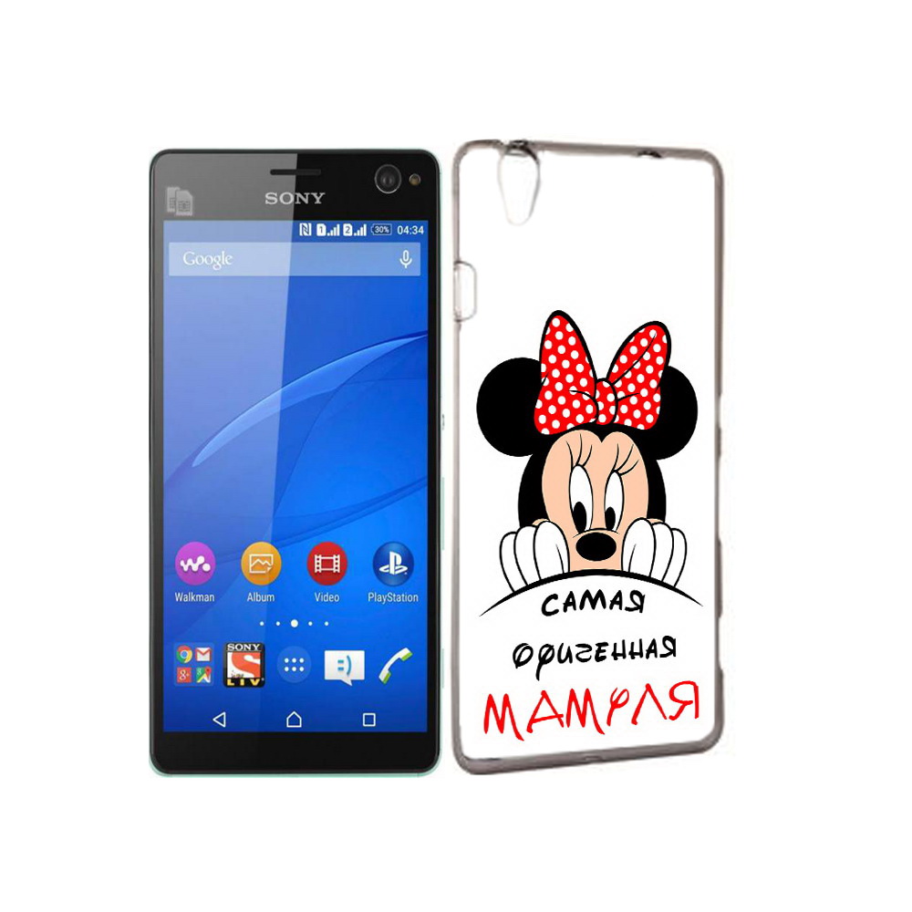 

Чехол MyPads Tocco для Sony Xperia C4 Самая лучшая мамуля Мини Маус, Прозрачный, Tocco
