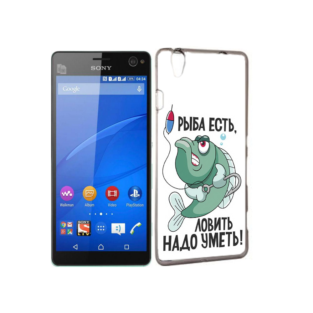 

Чехол MyPads Tocco для Sony Xperia C4 Рыба есть ,ловить надо уметь, Прозрачный, Tocco