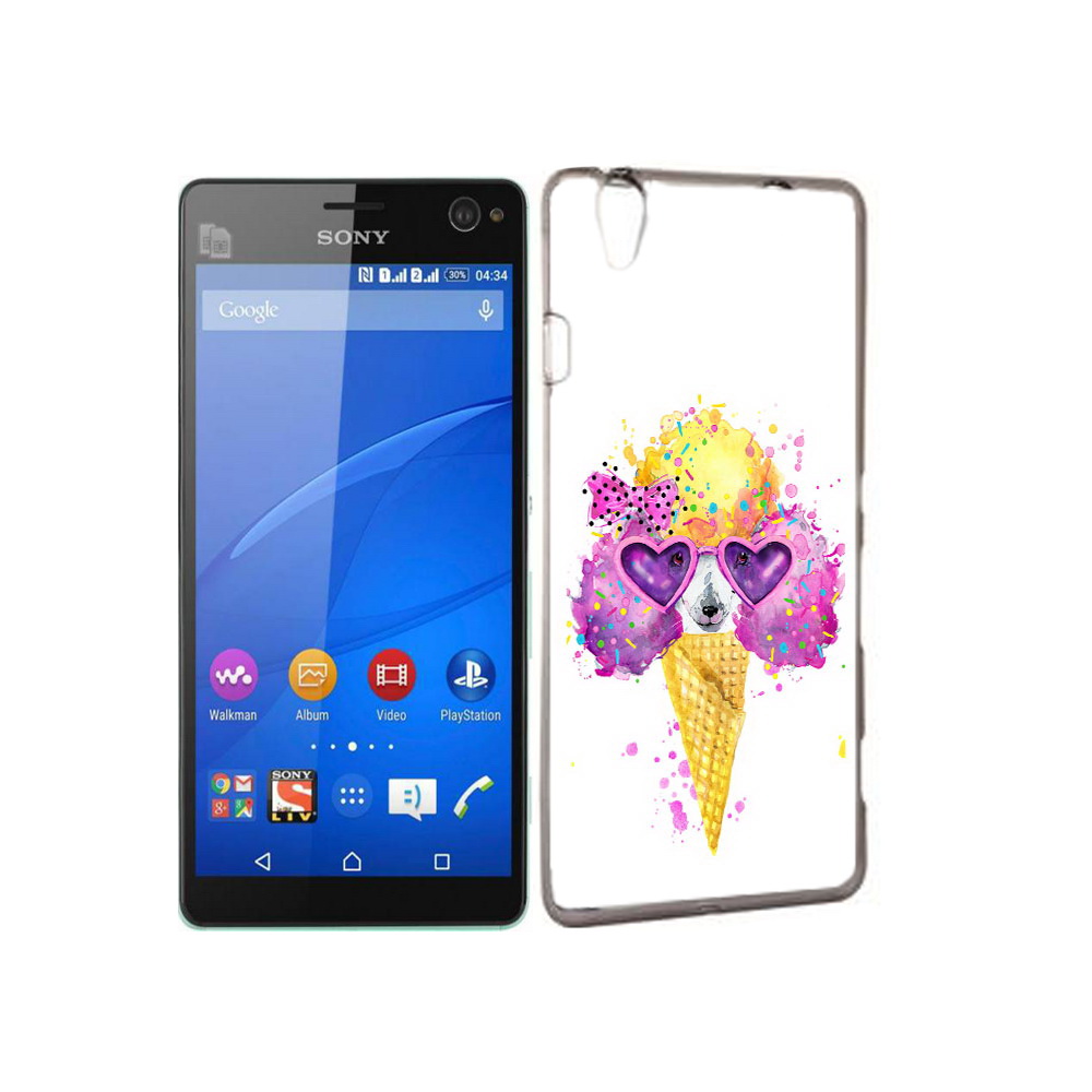 

Чехол MyPads Tocco для Sony Xperia C4 Рожок, Прозрачный, Tocco