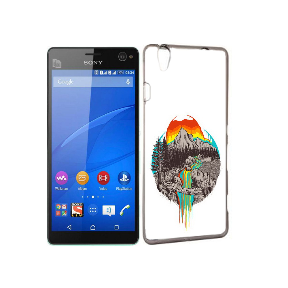

Чехол MyPads Tocco для Sony Xperia C4 Радужный водопад, Прозрачный, Tocco