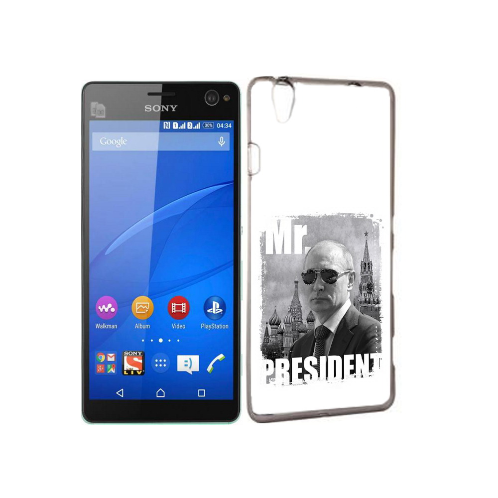 

Чехол MyPads Tocco для Sony Xperia C4 Путин, Прозрачный, Tocco