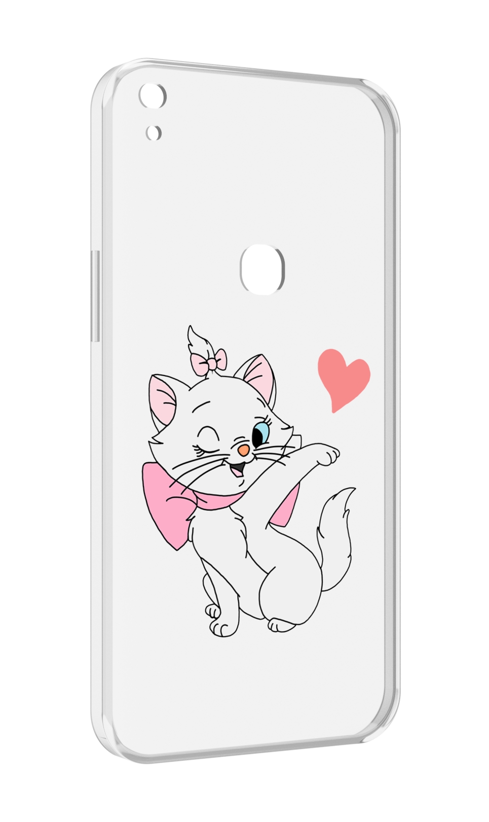 

Чехол MyPads белая-кошечка-с-сердечком женский для Alcatel SHINE LITE 5080X 5.0, Прозрачный, Tocco